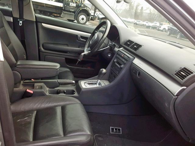 WAUDG68E05A488512 - 2005 AUDI A4 3.2 QUA GRAY photo 5