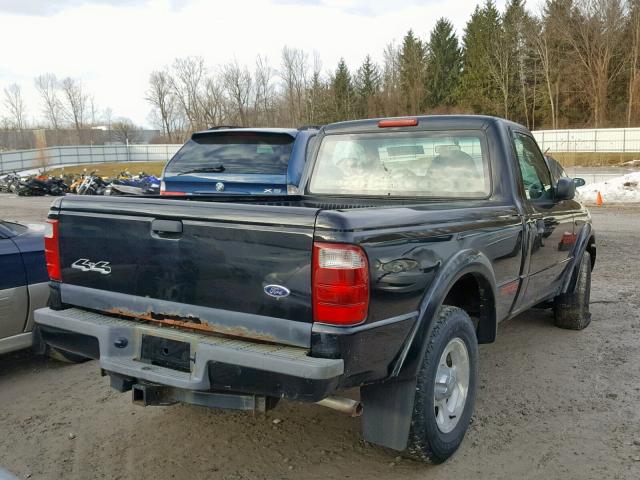 1FTYR11U13TA43233 - 2003 FORD RANGER BLACK photo 4