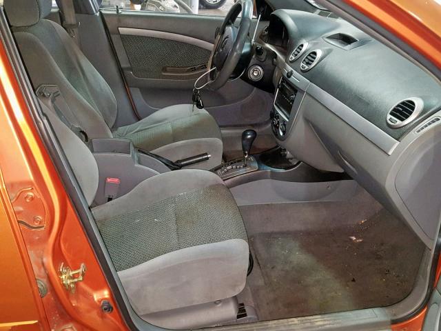 KL5JD66Z95K169341 - 2005 SUZUKI RENO S ORANGE photo 5