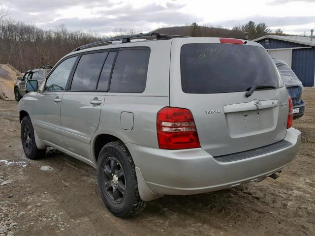 JTEGF21A230118003 - 2003 TOYOTA HIGHLANDER SILVER photo 3