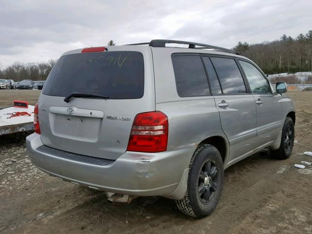 JTEGF21A230118003 - 2003 TOYOTA HIGHLANDER SILVER photo 4