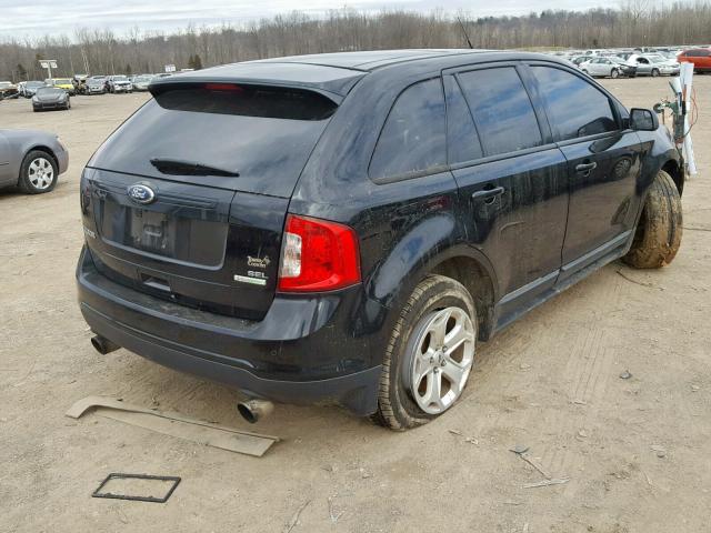 2FMDK3J92CBA06147 - 2012 FORD EDGE SEL BLACK photo 4