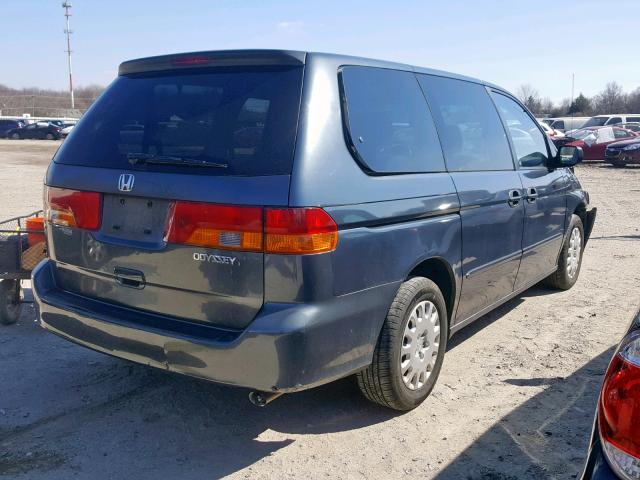 5FNRL18584B121323 - 2004 HONDA ODYSSEY LX GRAY photo 4