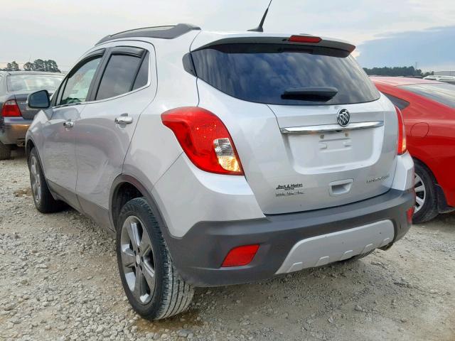 KL4CJASBXEB666206 - 2014 BUICK ENCORE SILVER photo 3