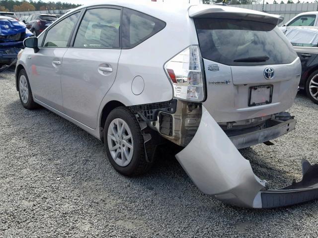 JTDZN3EU0C3125220 - 2012 TOYOTA PRIUS V SILVER photo 3