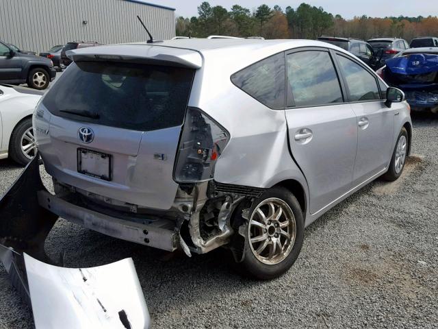 JTDZN3EU0C3125220 - 2012 TOYOTA PRIUS V SILVER photo 4