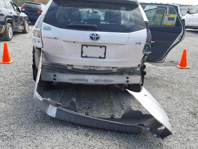 JTDZN3EU0C3125220 - 2012 TOYOTA PRIUS V SILVER photo 9