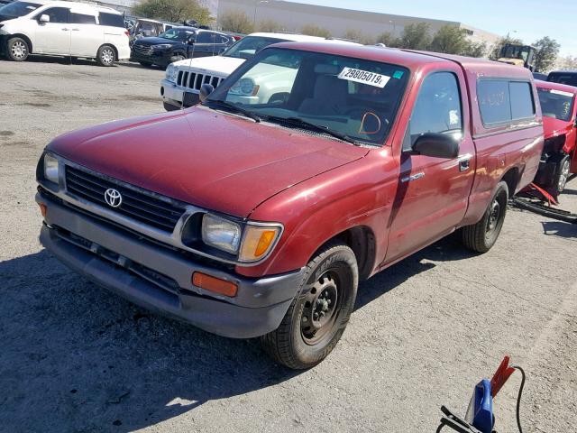 4TANL42N1TZ147081 - 1996 TOYOTA TACOMA RED photo 2