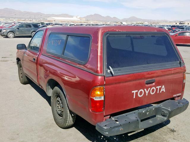 4TANL42N1TZ147081 - 1996 TOYOTA TACOMA RED photo 3