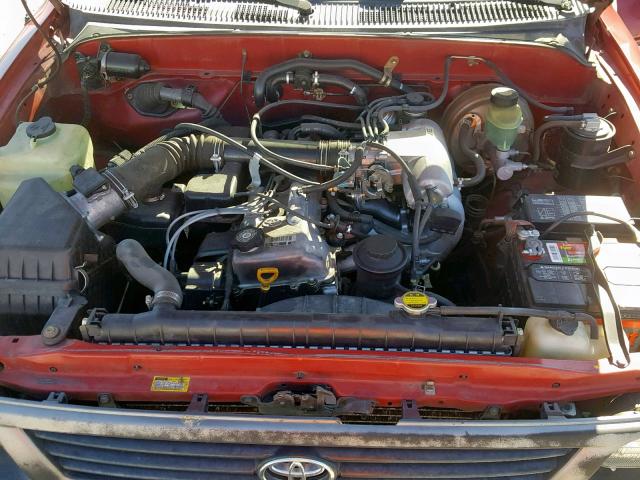 4TANL42N1TZ147081 - 1996 TOYOTA TACOMA RED photo 7