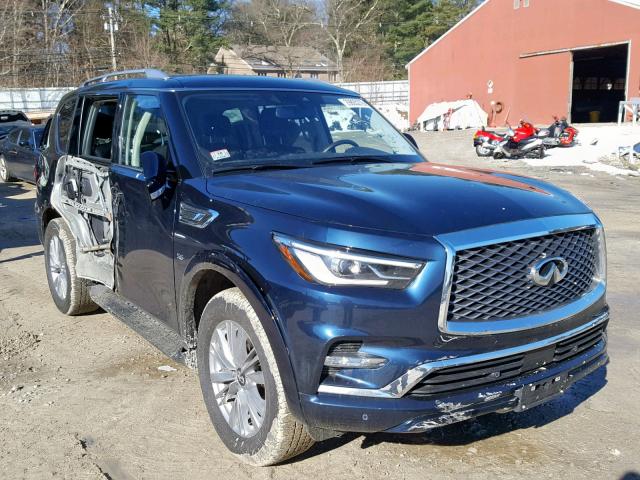 JN8AZ2NE2K9227302 - 2019 INFINITI QX80 LUXE BLUE photo 1