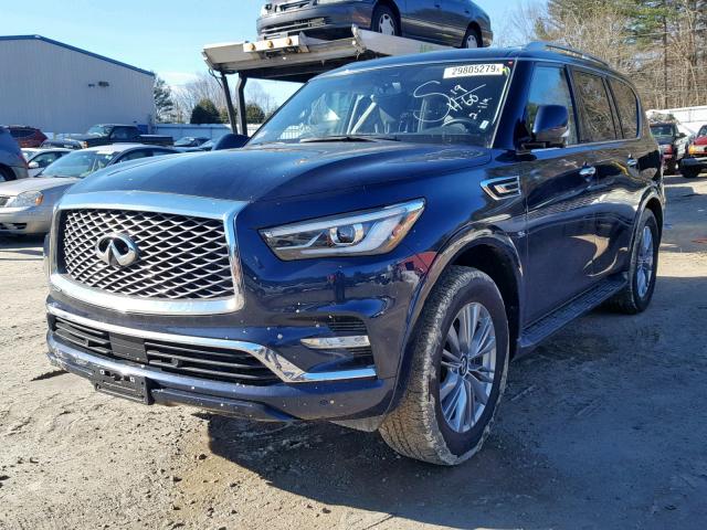 JN8AZ2NE2K9227302 - 2019 INFINITI QX80 LUXE BLUE photo 2