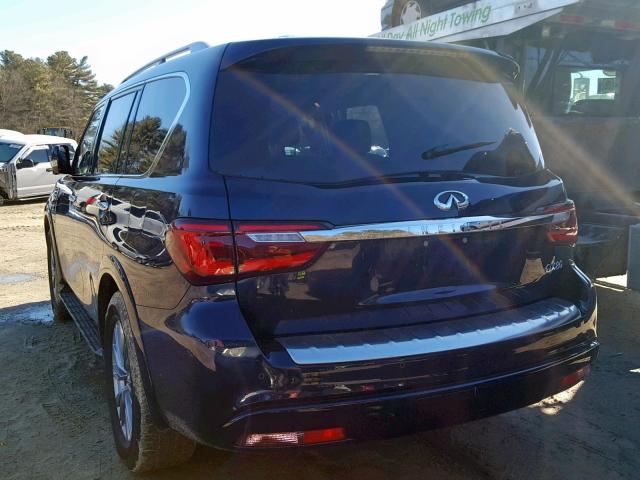 JN8AZ2NE2K9227302 - 2019 INFINITI QX80 LUXE BLUE photo 3