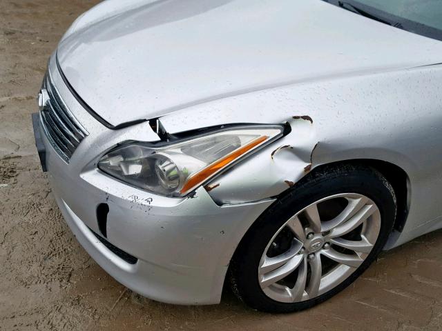 JNKCV64E18M114020 - 2008 INFINITI G37 BASE SILVER photo 9