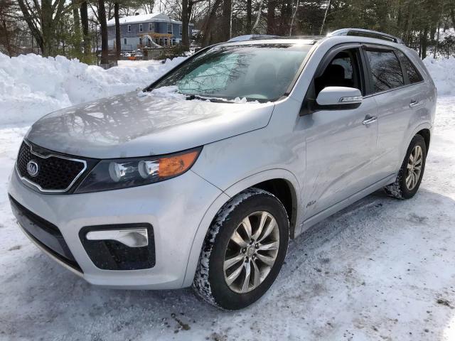 5XYKWDA28BG143449 - 2011 KIA SORENTO SX SILVER photo 2