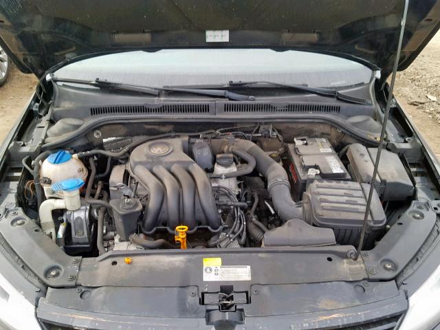 3VW2K7AJ4BM357178 - 2011 VOLKSWAGEN JETTA BASE BLACK photo 7