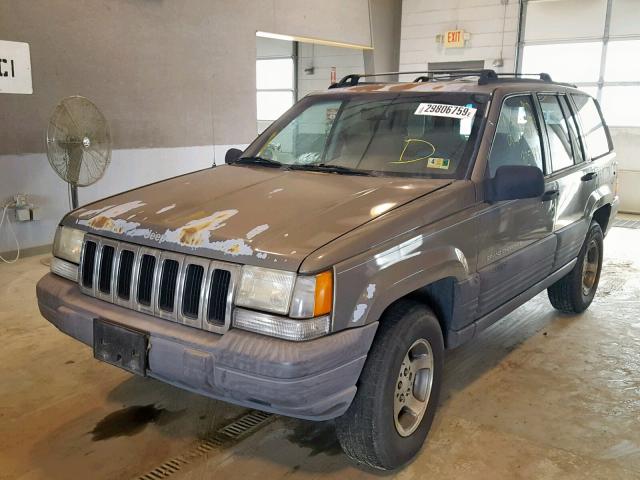 1J4EZ58SXTC113398 - 1996 JEEP GRAND CHER GRAY photo 2