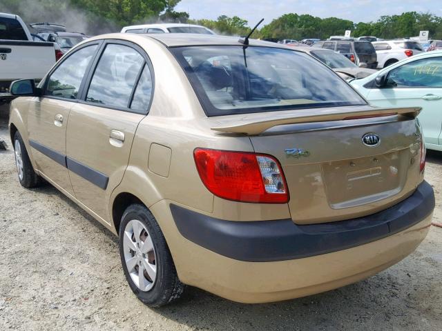 KNADE123786394442 - 2008 KIA RIO BASE GOLD photo 3