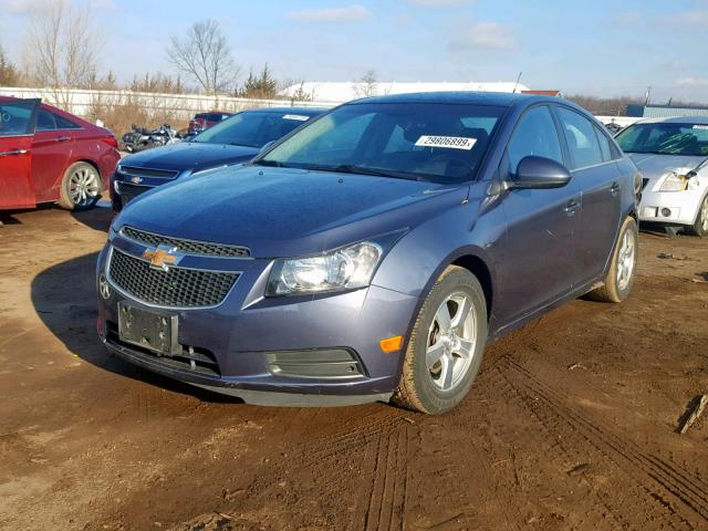 1G1PC5SB0E7145886 - 2014 CHEVROLET CRUZE LT GRAY photo 2