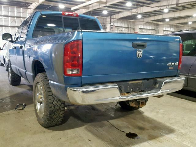 1D7HU18D25J625978 - 2005 DODGE RAM 1500 S BLUE photo 3