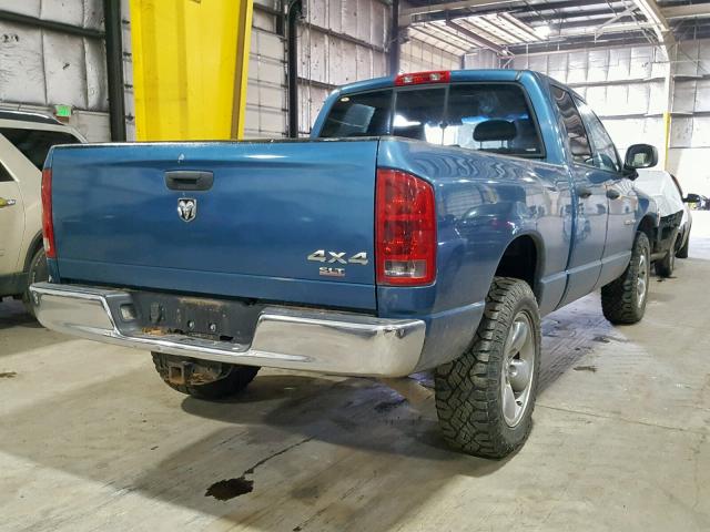 1D7HU18D25J625978 - 2005 DODGE RAM 1500 S BLUE photo 4