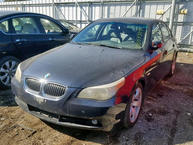 WBANE53517CY04020 - 2007 BMW 525 I BLUE photo 2