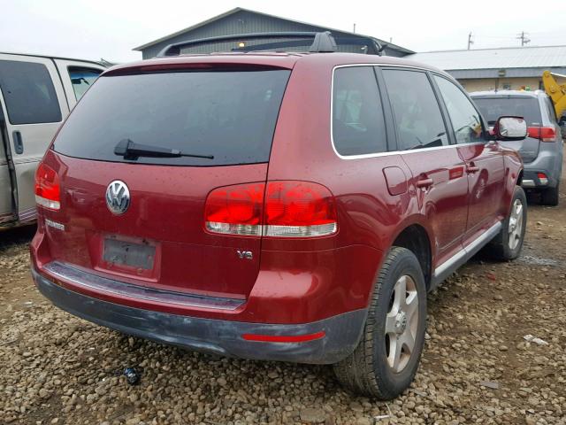 WVGZG77L85D023761 - 2005 VOLKSWAGEN TOUAREG 3. BURGUNDY photo 4