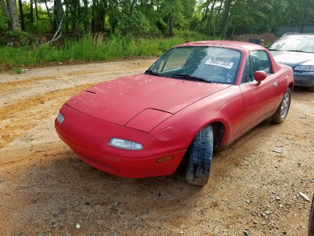 JM1NA3513L0103052 - 1990 MAZDA MX-5 MIATA RED photo 2