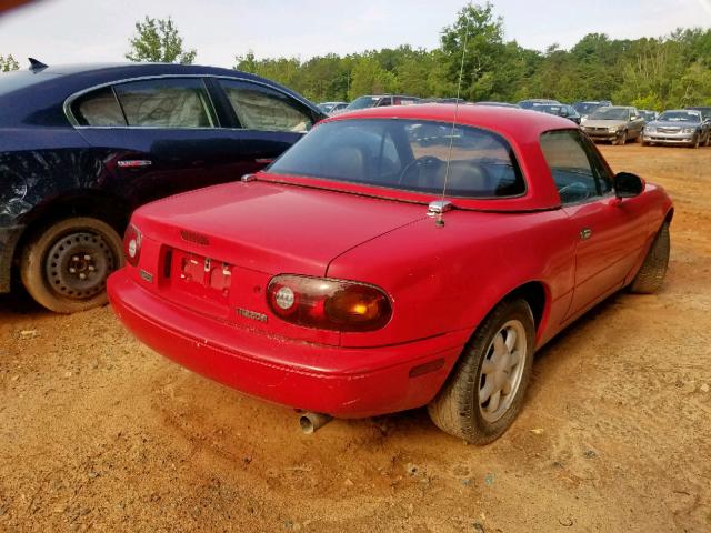 JM1NA3513L0103052 - 1990 MAZDA MX-5 MIATA RED photo 4