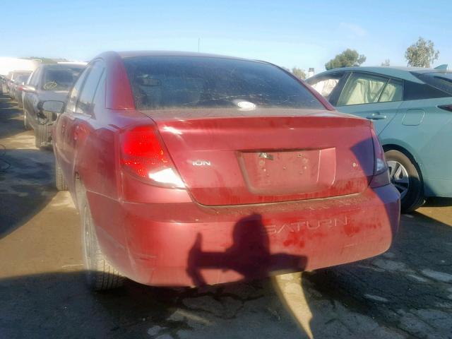 1G8AJ52F65Z156881 - 2005 SATURN ION LEVEL RED photo 3