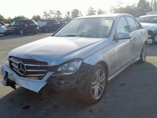 WDDGF4HB8EA938748 - 2014 MERCEDES-BENZ C 250 SILVER photo 2