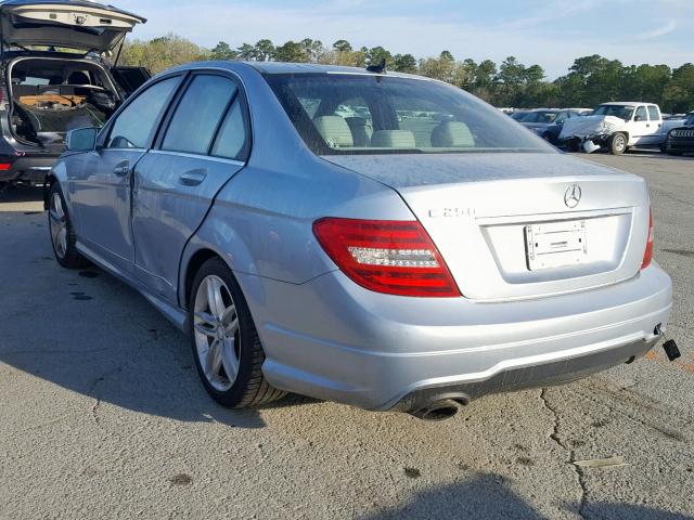 WDDGF4HB8EA938748 - 2014 MERCEDES-BENZ C 250 SILVER photo 3