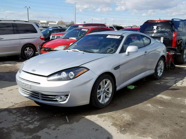 KMHHM66D58U266554 - 2008 HYUNDAI TIBURON GS GRAY photo 2