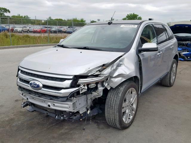 2FMDK3KC7DBC05321 - 2013 FORD EDGE LIMIT SILVER photo 2