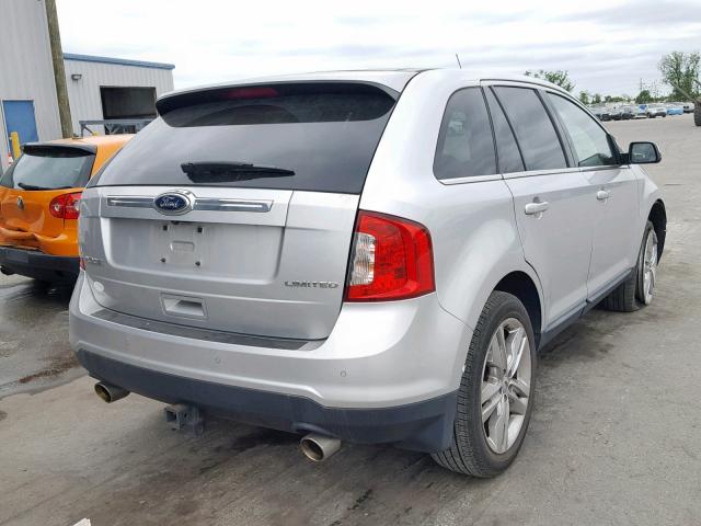 2FMDK3KC7DBC05321 - 2013 FORD EDGE LIMIT SILVER photo 4