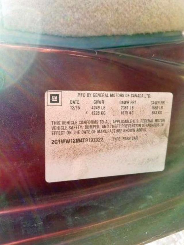 2G1WW12M4T9197322 - 1996 CHEVROLET MONTE CARLO LS  照片 10