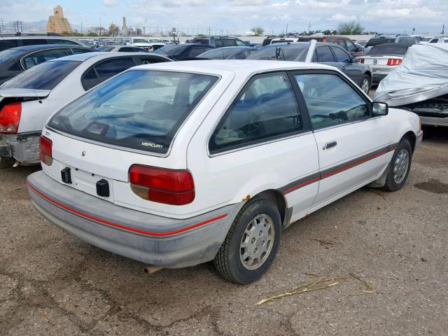 3MABM115XKR646002 - 1989 MERCURY TRACER WHITE photo 4