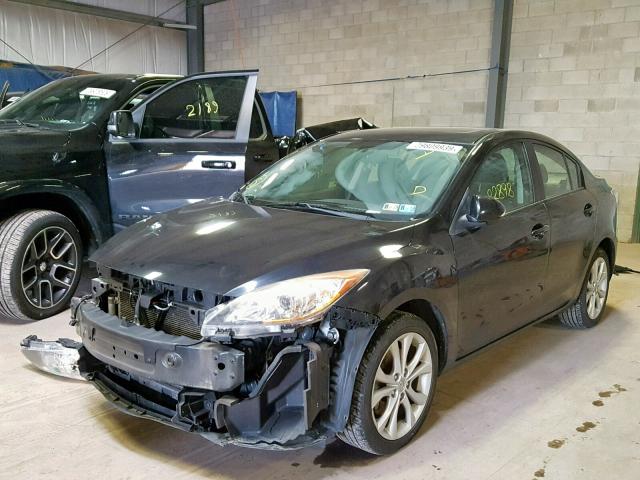 JM1BL1S60A1172855 - 2010 MAZDA 3 S BLACK photo 2