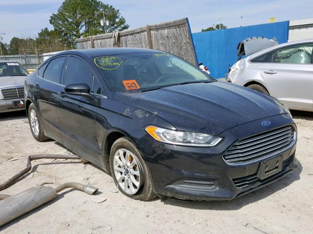 3FA6P0G76FR220055 - 2015 FORD FUSION S BLACK photo 1