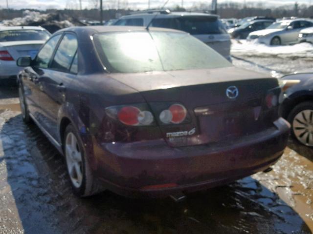 1YVHP80C575M22828 - 2007 MAZDA 6 MAROON photo 3