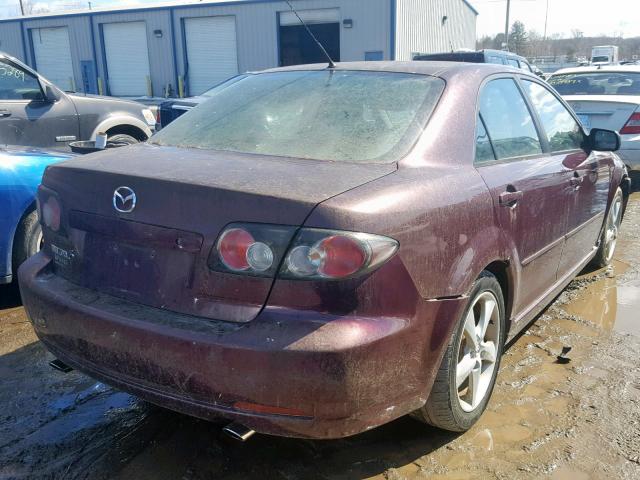 1YVHP80C575M22828 - 2007 MAZDA 6 MAROON photo 4