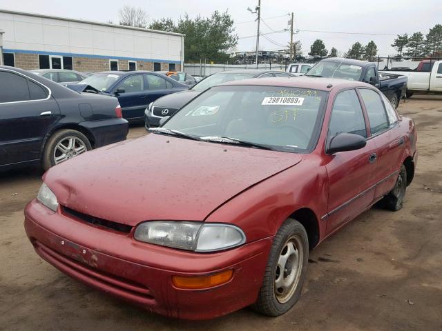 1Y1SK5369RZ082332 - 1994 GEO PRIZM BASE RED photo 2