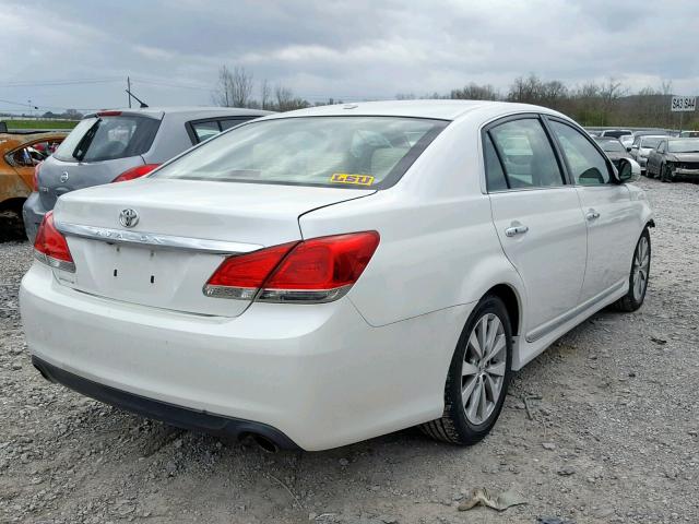 4T1BK3DB1BU394048 - 2011 TOYOTA AVALON BAS WHITE photo 4