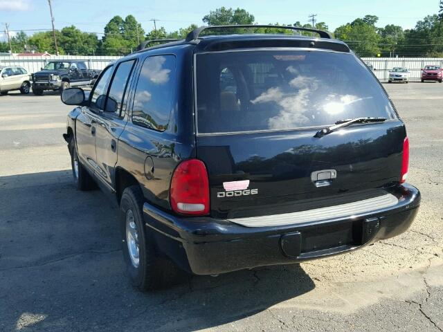 1B4HR28Z1XF502222 - 1999 DODGE DURANGO BLACK photo 3