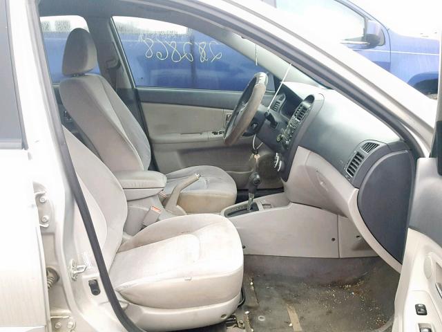 KNAFE221595645902 - 2009 KIA SPECTRA EX SILVER photo 5