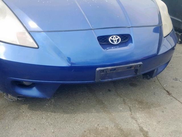 JTDDR32T920137697 - 2002 TOYOTA CELICA GT BLUE photo 9