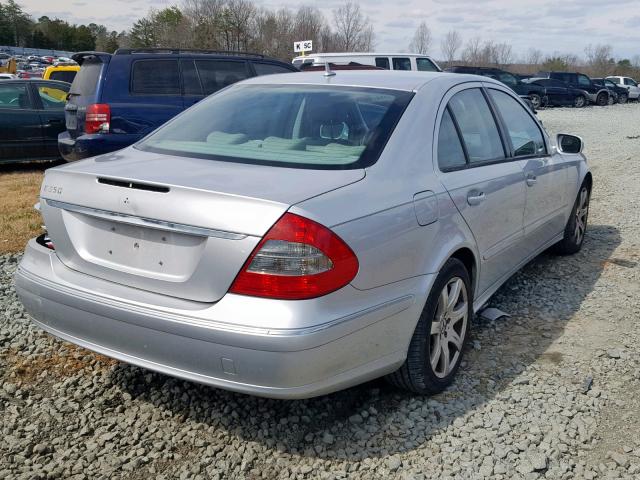 WDBUF56X27B090461 - 2007 MERCEDES-BENZ E 350 SILVER photo 4