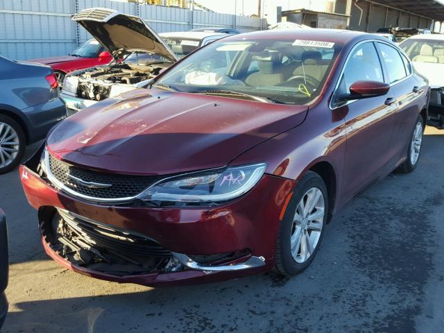 1C3CCCAB1FN637565 - 2015 CHRYSLER 200 LIMITE BURGUNDY photo 2