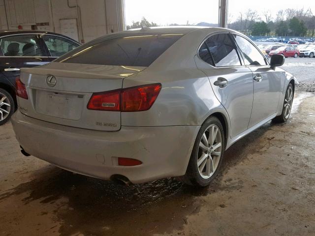 JTHBK262975041424 - 2007 LEXUS IS 250 WHITE photo 4