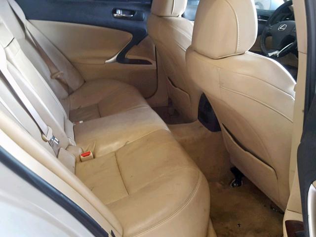 JTHBK262975041424 - 2007 LEXUS IS 250 WHITE photo 6